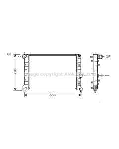 AVA QUALITY COOLING ALA2083 - Radiatore, Raffreddamento motore