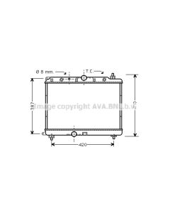 AVA QUALITY COOLING AU2153 - Radiatore, Raffreddamento motore
