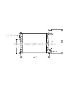 AVA QUALITY COOLING CNA2115 - Radiatore, Raffreddamento motore