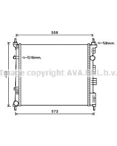 AVA QUALITY COOLING DN2425 - Radiatore, Raffreddamento motore