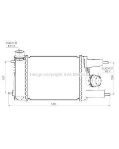 AVA QUALITY COOLING DN4484 - Intercooler