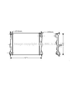 AVA QUALITY COOLING DNA2235 - Radiatore, Raffreddamento motore