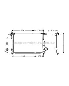 AVA QUALITY COOLING DW2075 - Radiatore, Raffreddamento motore