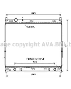 AVA QUALITY COOLING DW2121 - Radiatore, Raffreddamento motore