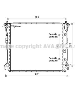 AVA QUALITY COOLING DW2124 - Radiatore, Raffreddamento motore