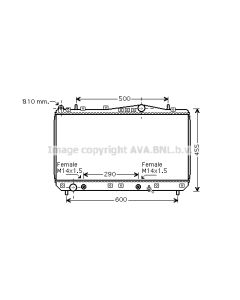 AVA QUALITY COOLING DWA2053 - Radiatore, Raffreddamento motore