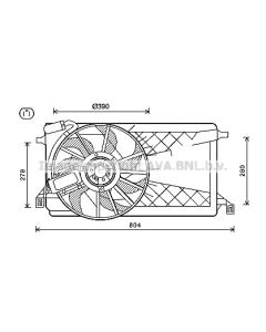 AVA QUALITY COOLING FD7563 - Ventola, Raffreddamento motore