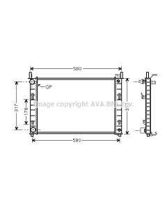 AVA QUALITY COOLING FDA2324 - Radiatore, Raffreddamento motore