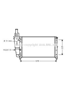 AVA QUALITY COOLING FT2228 - Radiatore, Raffreddamento motore