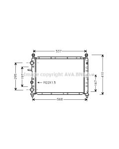 AVA QUALITY COOLING FTA2094 - Radiatore, Raffreddamento motore