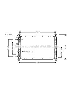 AVA QUALITY COOLING FTA2096 - Radiatore, Raffreddamento motore