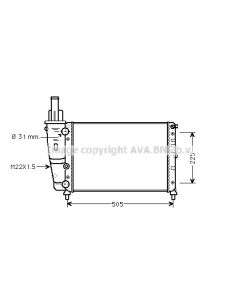 AVA QUALITY COOLING FTA2138 - Radiatore, Raffreddamento motore