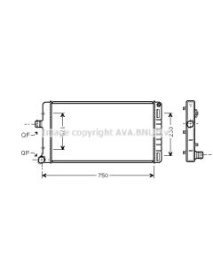 AVA QUALITY COOLING FTA2211 - Radiatore, Raffreddamento motore