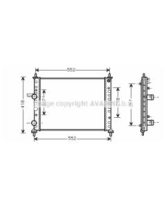 AVA QUALITY COOLING FTA2249 - Radiatore, Raffreddamento motore
