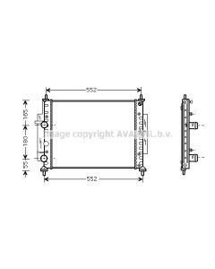 AVA QUALITY COOLING FTA2268 - Radiatore, Raffreddamento motore