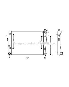AVA QUALITY COOLING HY2204 - Radiatore, Raffreddamento motore