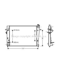 AVA QUALITY COOLING HY2247 - Radiatore, Raffreddamento motore