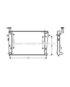 AVA QUALITY COOLING HY2275 - Radiatore, Raffreddamento motore