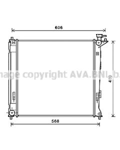 AVA QUALITY COOLING HY2284 - Radiatore, Raffreddamento motore