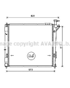 AVA QUALITY COOLING HY2346 - Radiatore, Raffreddamento motore