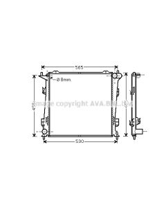AVA QUALITY COOLING KA2098 - Radiatore, Raffreddamento motore