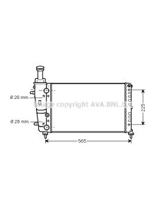 AVA QUALITY COOLING LC2066 - Radiatore, Raffreddamento motore