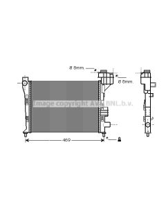 AVA QUALITY COOLING MSA2247 - Radiatore, Raffreddamento motore