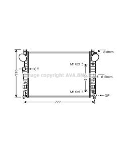 AVA QUALITY COOLING MSA2301 - Radiatore, Raffreddamento motore