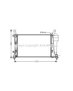 AVA QUALITY COOLING MSA2363 - Radiatore, Raffreddamento motore