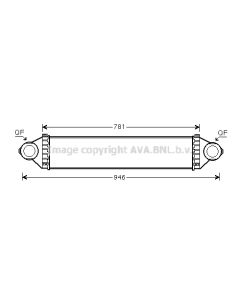 AVA QUALITY COOLING MSA4368 - Intercooler