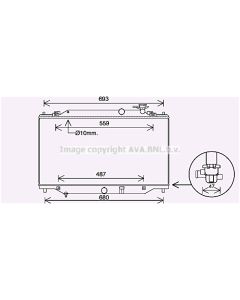 AVA QUALITY COOLING MZ2287 - Radiatore, Raffreddamento motore