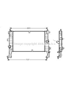AVA QUALITY COOLING OL2346 - Radiatore, Raffreddamento motore
