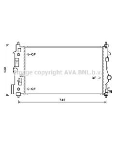 AVA QUALITY COOLING OL2547 - Radiatore, Raffreddamento motore