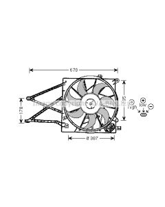 AVA QUALITY COOLING OL7524 - Ventola, Raffreddamento motore