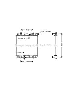 AVA QUALITY COOLING PE2243 - Radiatore, Raffreddamento motore