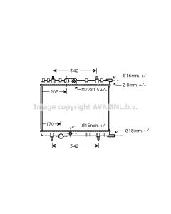 AVA QUALITY COOLING PE2300 - Radiatore, Raffreddamento motore