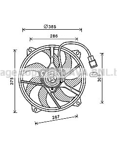 AVA QUALITY COOLING PE7556 - Ventola, Raffreddamento motore
