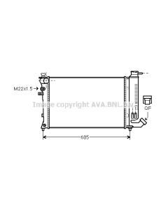 AVA QUALITY COOLING PEA2141 - Radiatore, Raffreddamento motore