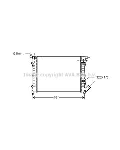 AVA QUALITY COOLING RT2132 - Radiatore, Raffreddamento motore