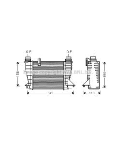 AVA QUALITY COOLING RTA4553 - Intercooler