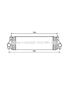 AVA QUALITY COOLING SZA4134 - Intercooler
