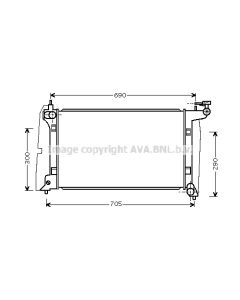 AVA QUALITY COOLING TO2302 - Radiatore, Raffreddamento motore