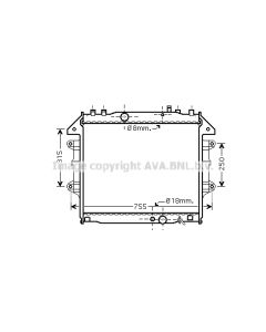 AVA QUALITY COOLING TO2432 - Radiatore, Raffreddamento motore