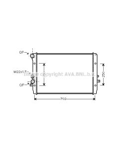 AVA QUALITY COOLING VNA2193 - Radiatore, Raffreddamento motore