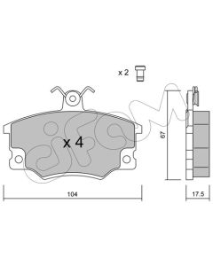 CIFAM 8220301 - Kit pastiglie freno, Freno a disco
