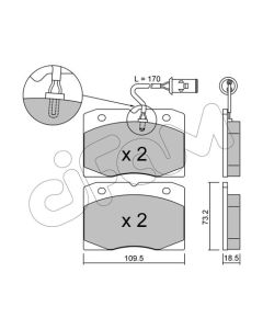 CIFAM 8220512 - Kit pastiglie freno, Freno a disco