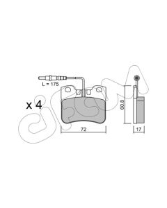 CIFAM 8220601 - Kit pastiglie freno, Freno a disco