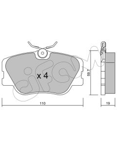 CIFAM 8220610 - Kit pastiglie freno, Freno a disco