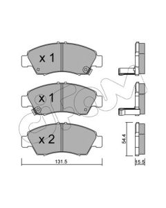 CIFAM 8221380 - Kit pastiglie freno, Freno a disco