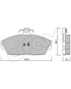 CIFAM 8221741 - Kit pastiglie freno, Freno a disco